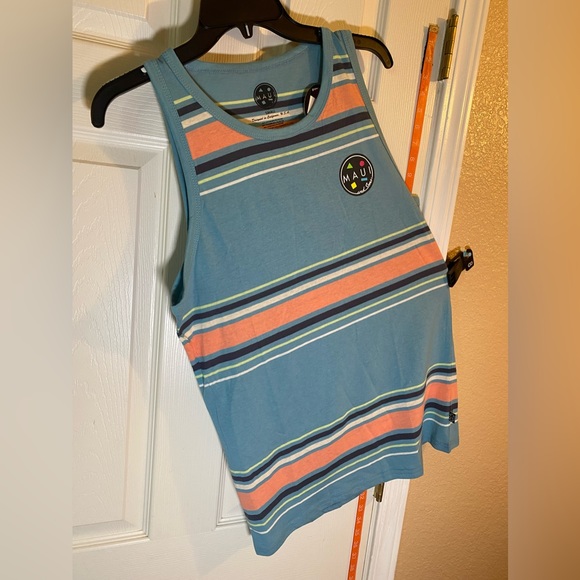 Maui and Sons Other - Maui And Sons Men’s Sz S Tank Top Sublime Ocean Blue Striped Design NWT MSRP $28